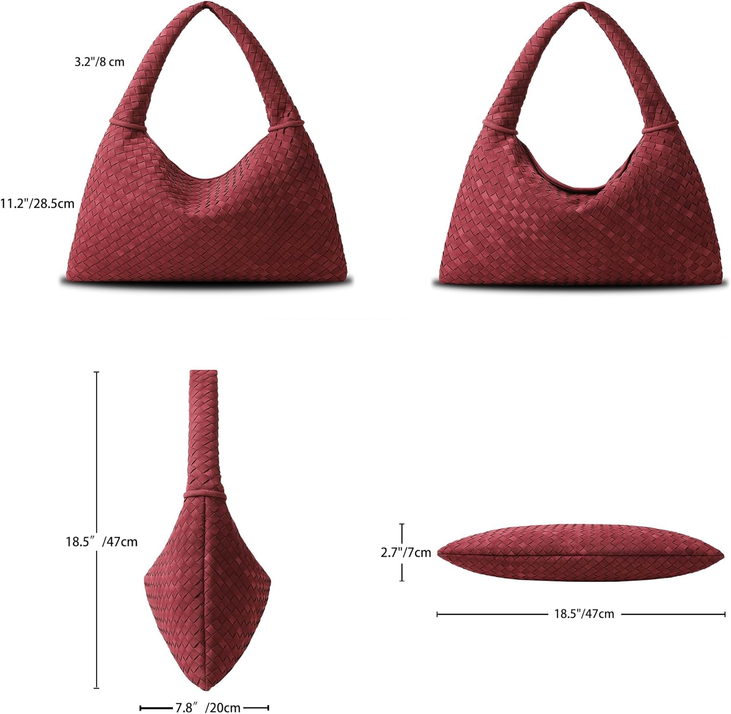 Bolsa Grande Trançada Camurça Tory