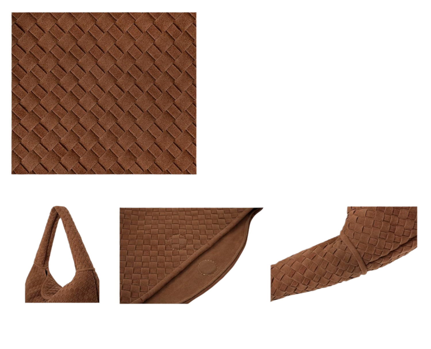 Bolsa Grande Trançada Camurça Tory