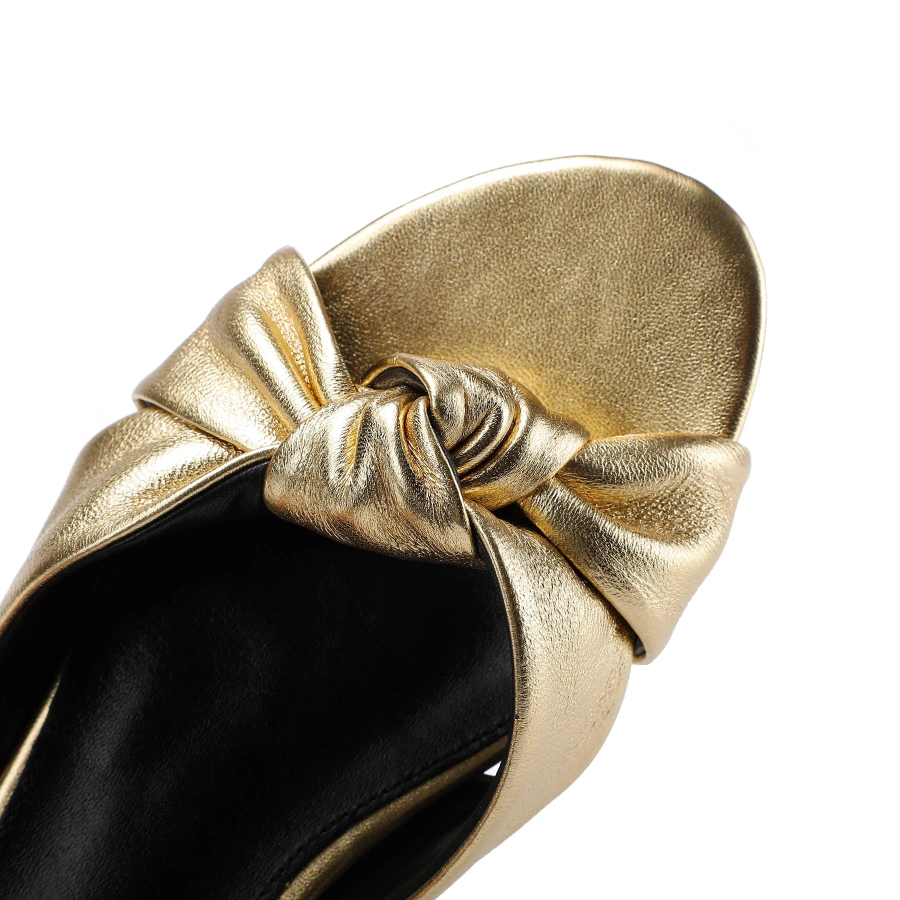 Sandália Couro Legítimo Rasteira Nó