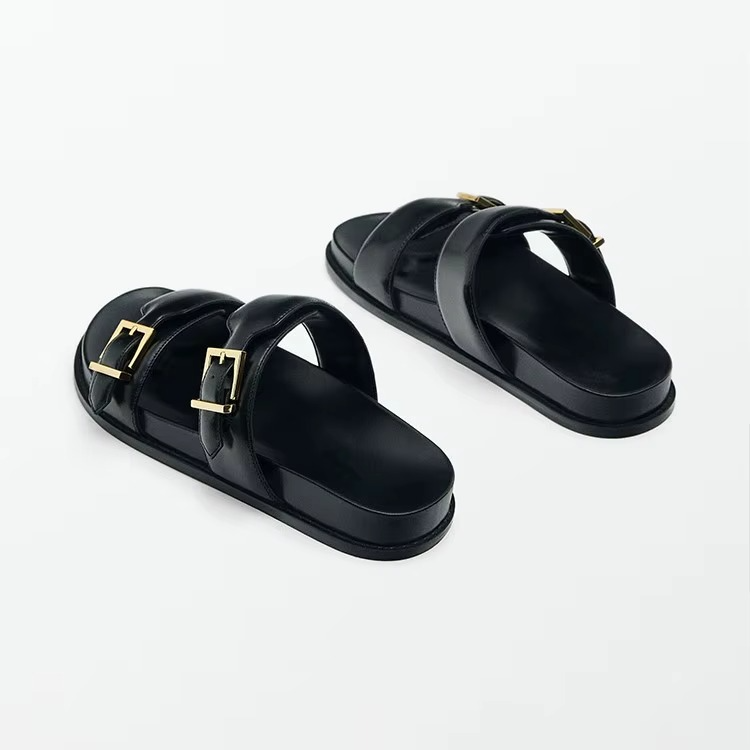 Sandália Rasteria Fivela Dourada