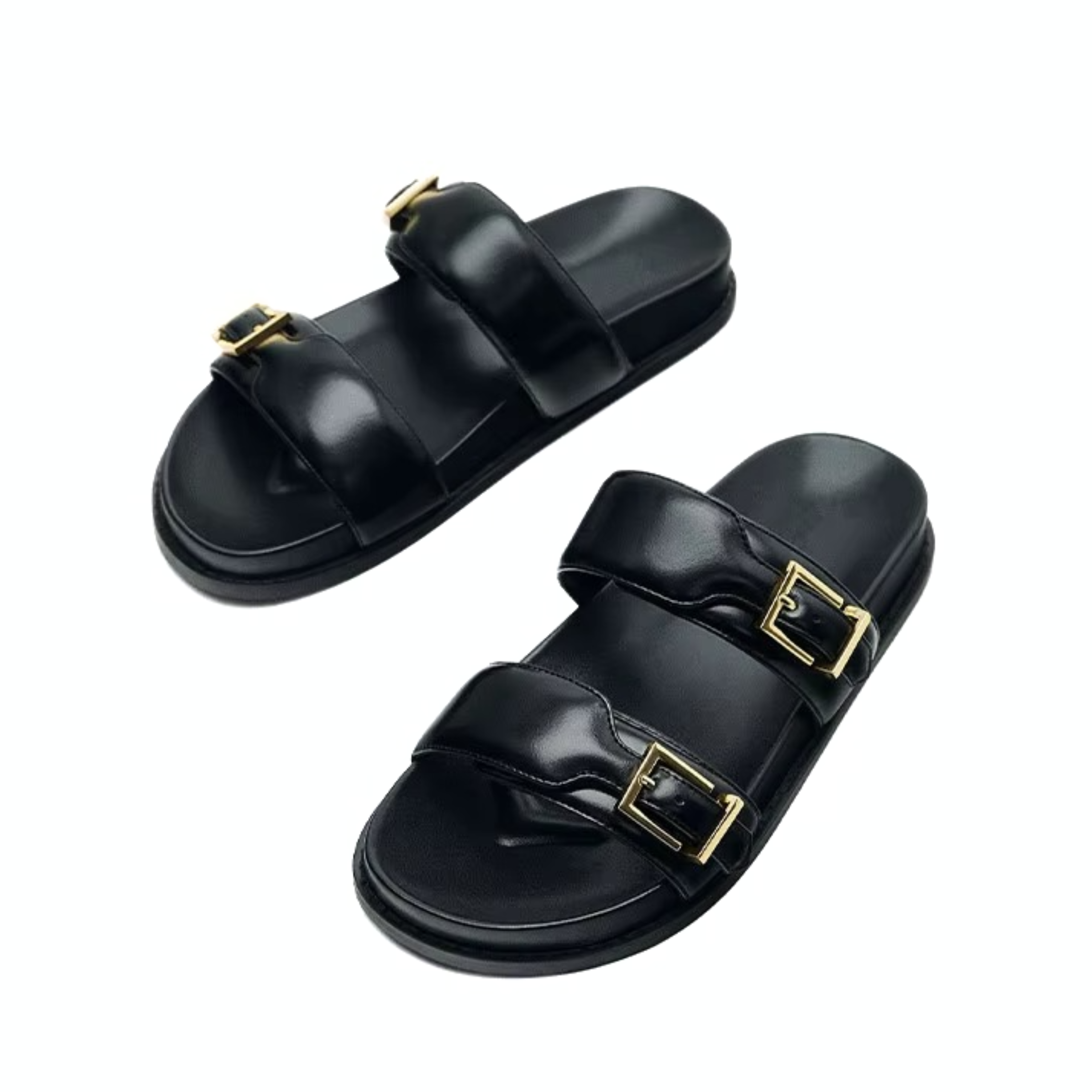 Sandália Rasteria Fivela Dourada