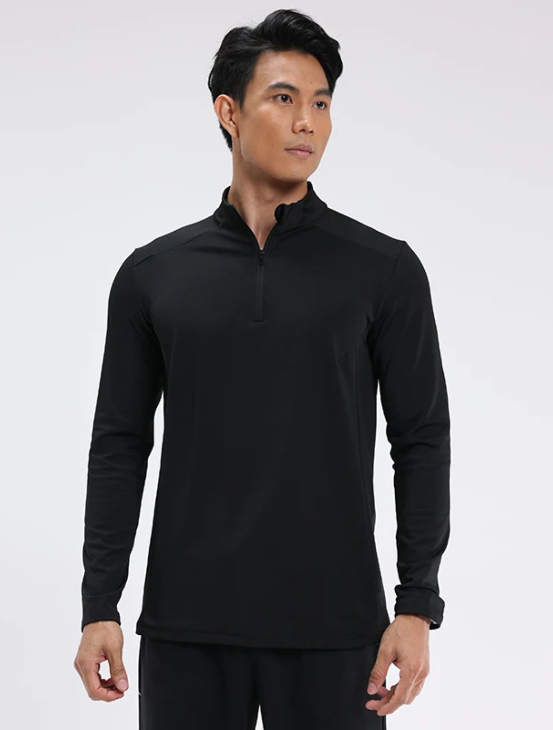 Camiseta Fitness Manga Longa com Zíper Easy