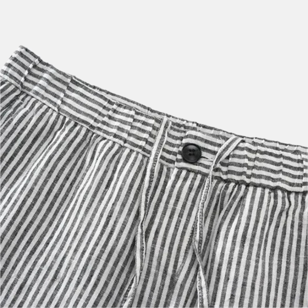 Short de Linho Listrado Strips Rafaello