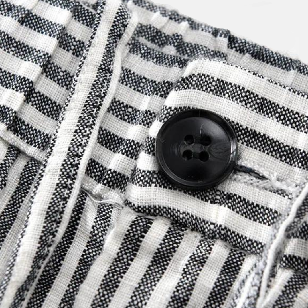 Short de Linho Listrado Strips Rafaello