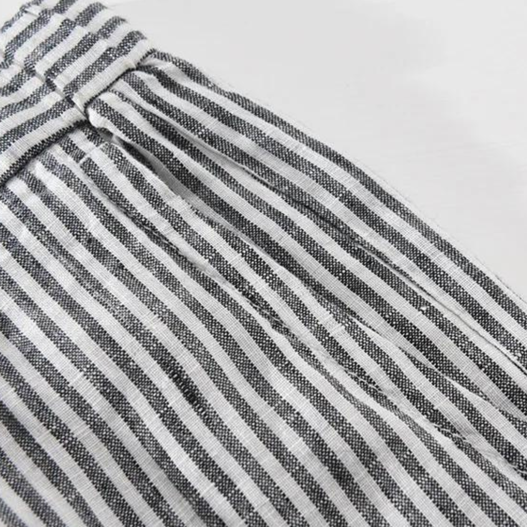 Short de Linho Listrado Strips Rafaello