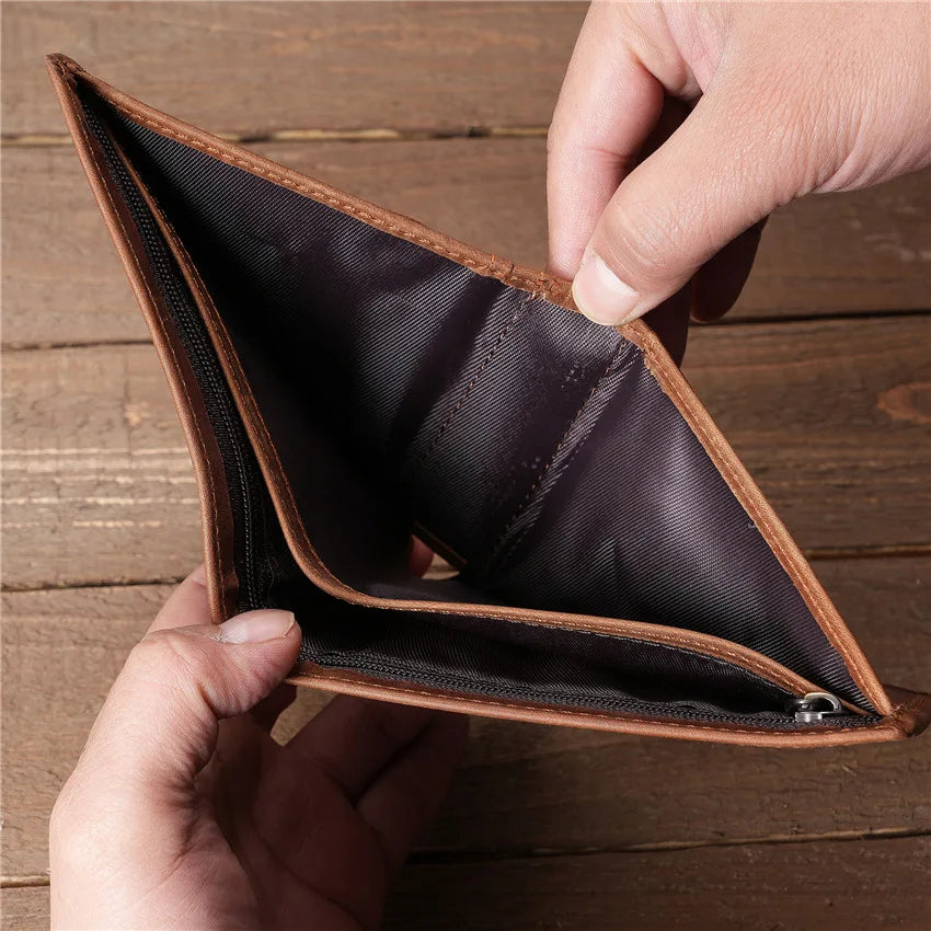 Carteira de Bolso de Couro Cherry