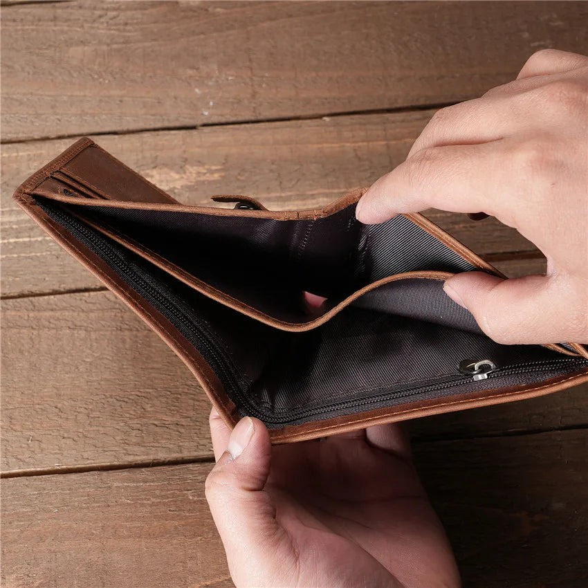 Carteira de Bolso de Couro Cherry