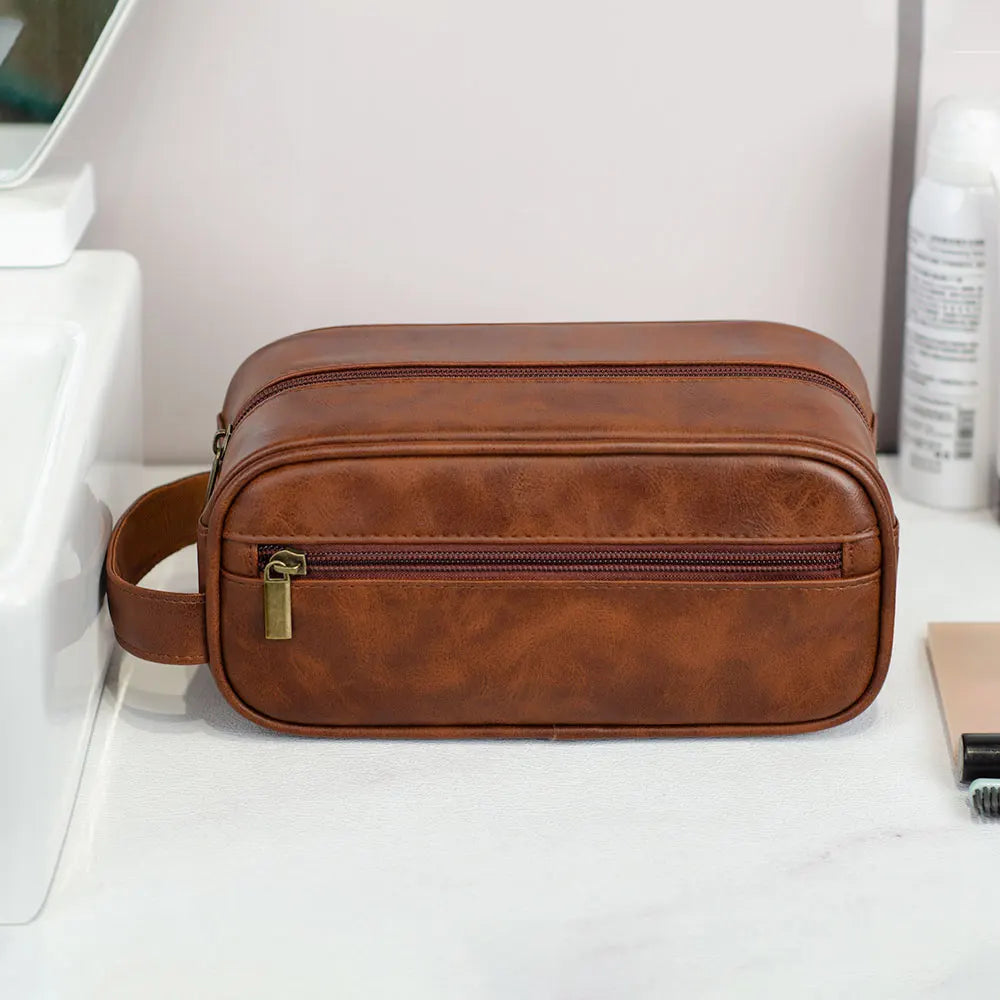 Necessaire Masculina de Couro Vintage