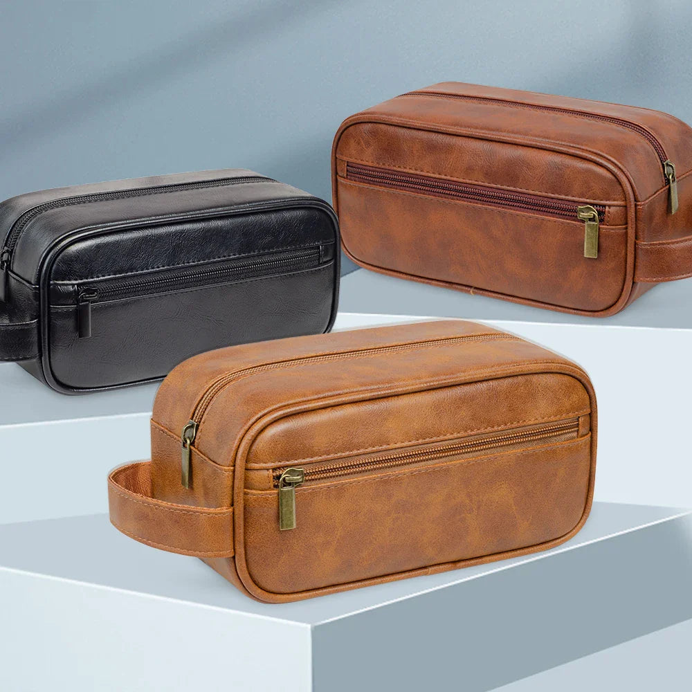 Necessaire Masculina de Couro Vintage