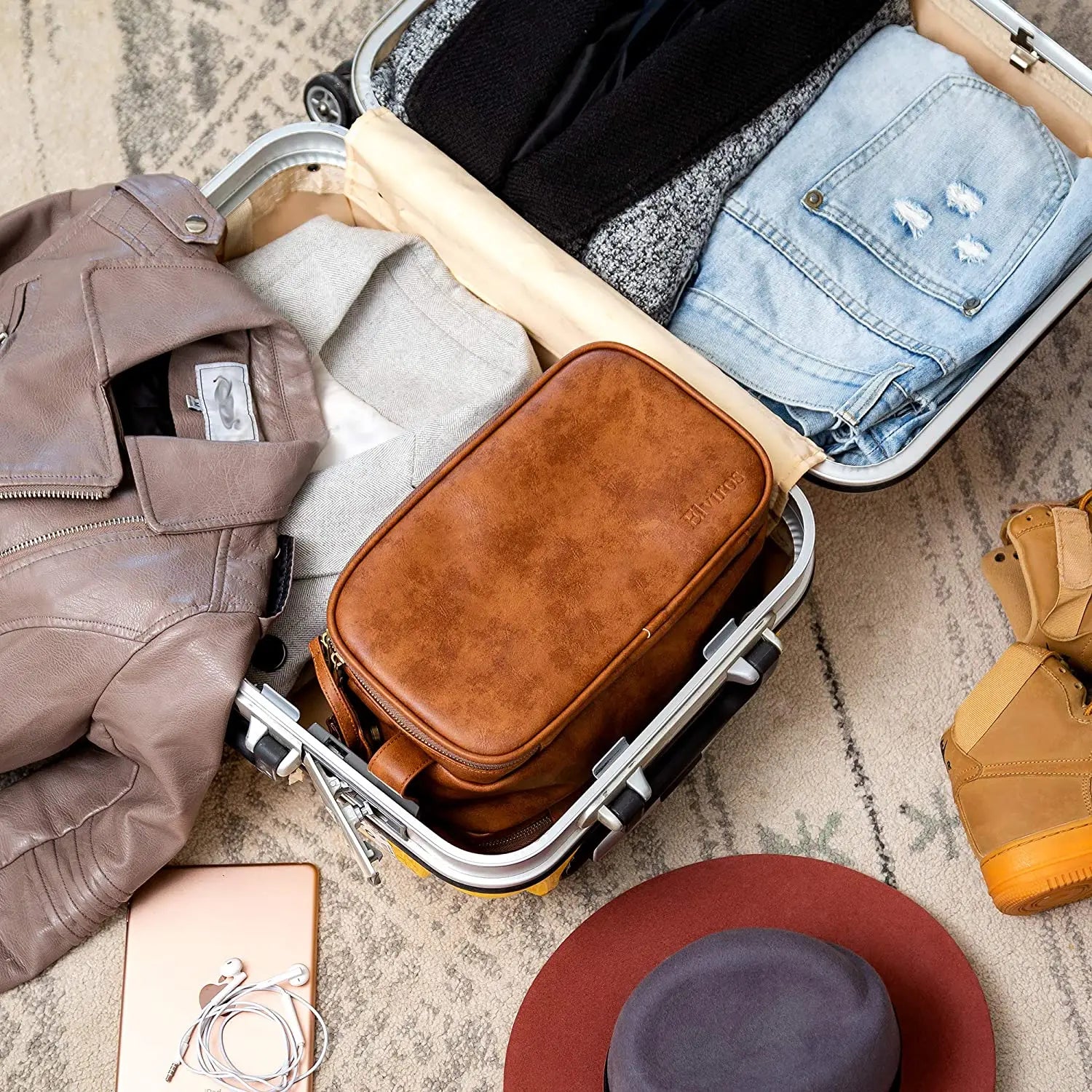 Necessaire Masculina Couro Executive