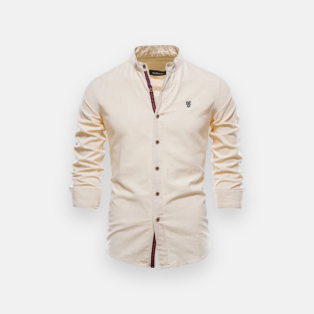 Camisa Social Slim Fit - Gola Mandarim