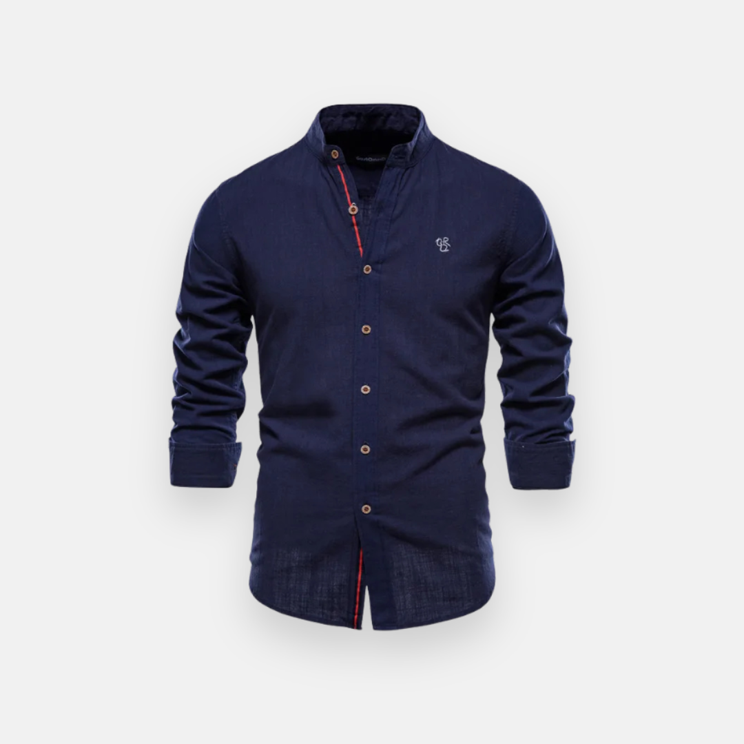 Camisa Social Slim Fit - Gola Mandarim