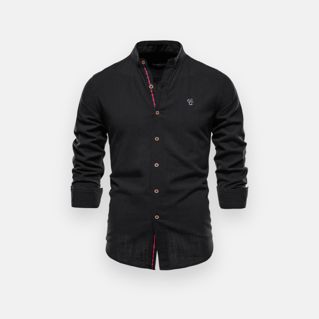 Camisa Social Slim Fit - Gola Mandarim