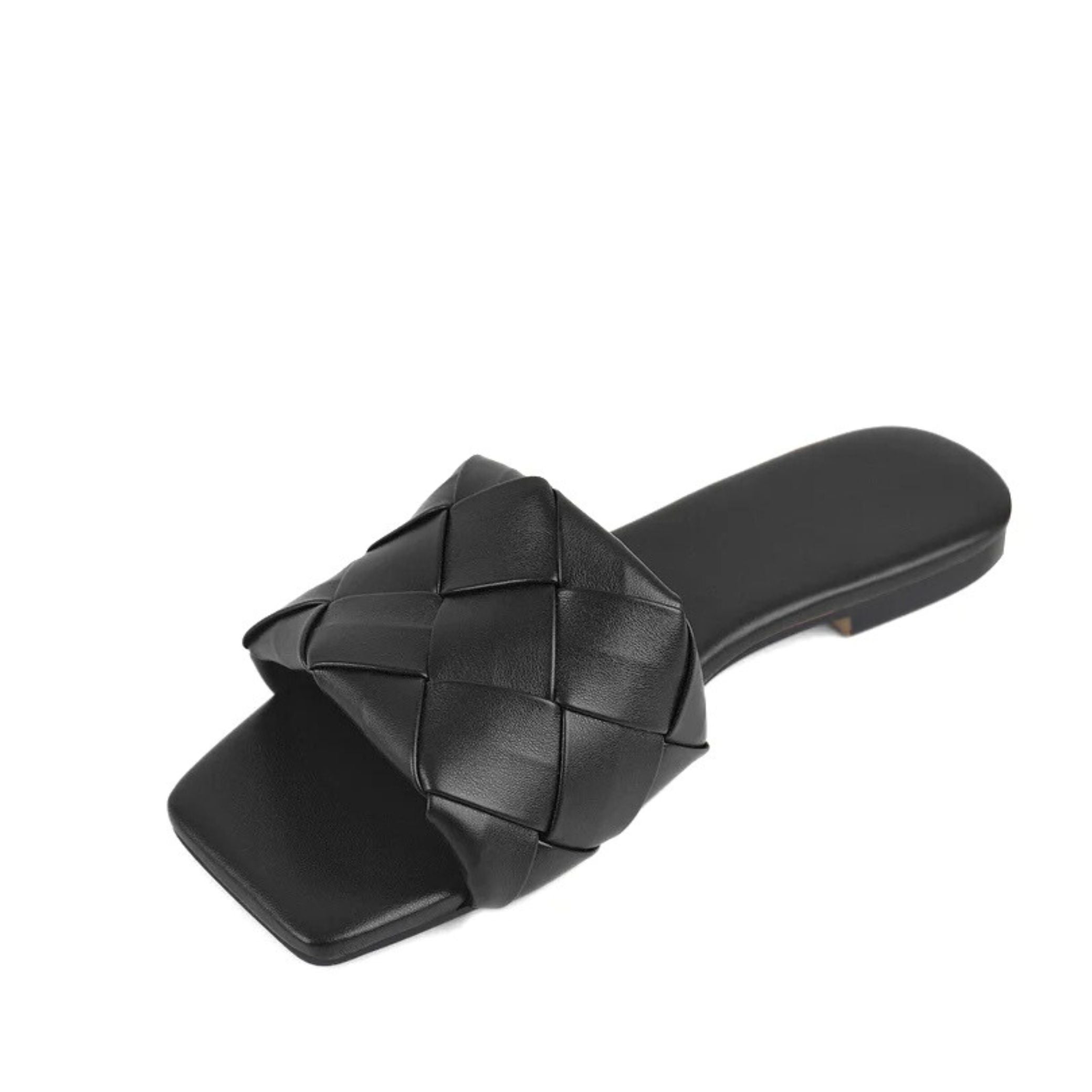 Sandalia Rasteira Couro Legítimo Trançada Mule Amalfi